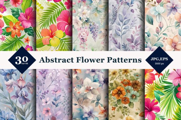 Abstract Flower Seamless Patterns 06: A Comprehensive Guide to Digital Texture Design
