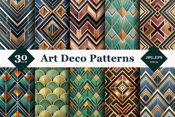 Art Deco Seamless Patterns 02: Retro Elegance