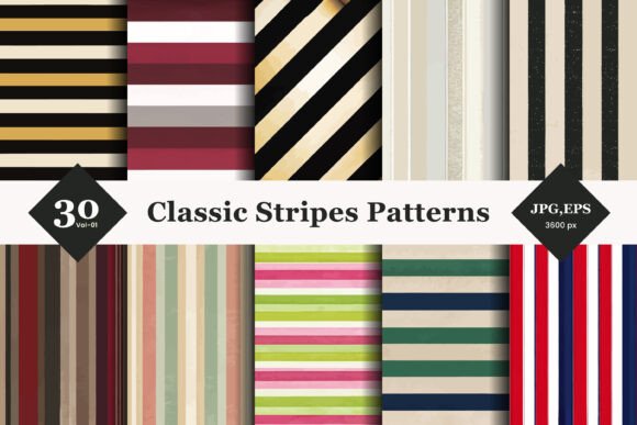 Classic Stripes Seamless Patterns 01