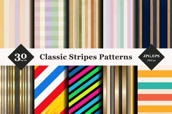 Classic Stripes Seamless Patterns 04