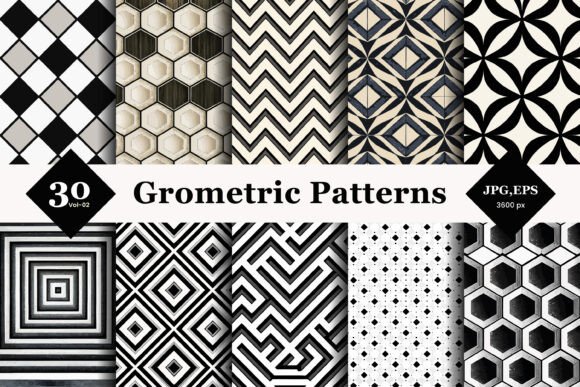 Evaluating Black White Geometric Patterns 02 for Modern Design Projects