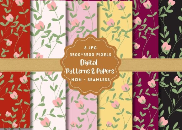 Evaluating Flower Plant Digital Paper Patterns for Creative Projects