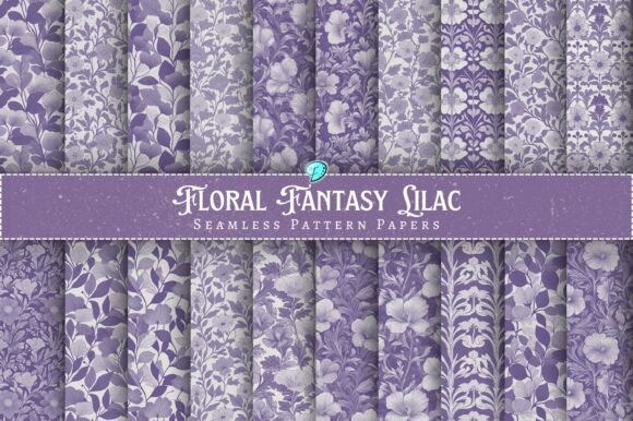 Floral Fantasy Lilac Seamless Patterns: Elevating Your Digital and Physical Crafts