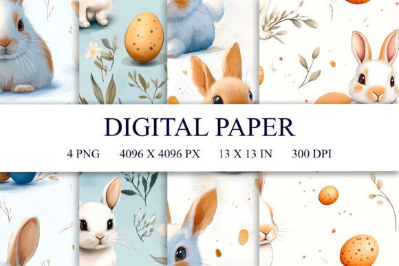Integrating 4 Easter Bunny Seamless Patterns into Your Digital Asset Workflow