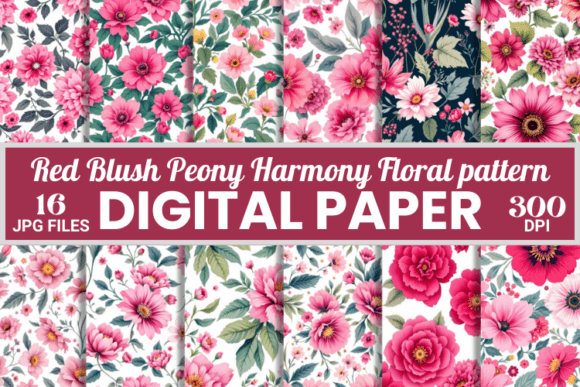 Peony Red Rose Blossom Floral Patterns: A Strategic Asset for Digital Design and Print-on-Demand Workflows