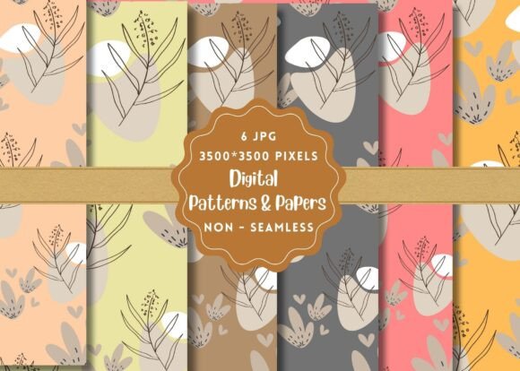 Playful Garden Digital Paper Patterns: Elevating Your Creative Projects with High-Resolution Design