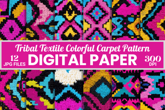 Revolutionizing Digital Design with Tribal Textile Colorful Carpet Patterns