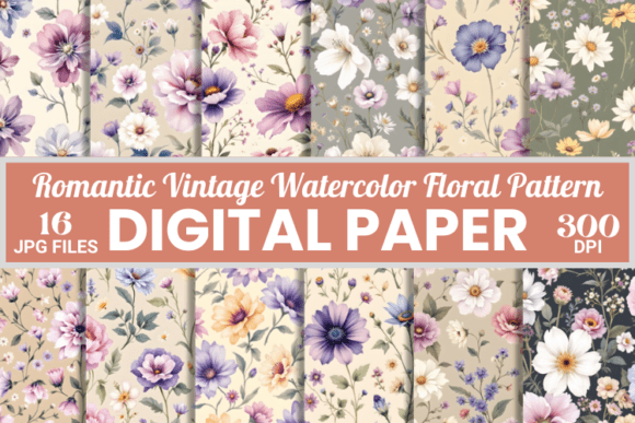 Romantic Vintage Shabby Floral Patterns