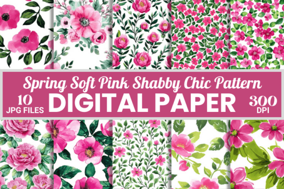 Spring Soft Pink Shabby Chic Patterns