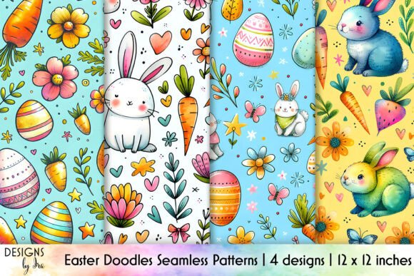 Unleashing Creativity with Cute Easter Bunnies Seamless Patterns